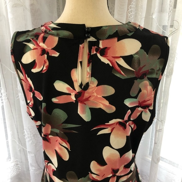 Papillon Floral  Dress Size Large Black/pink - Picture 3 of 8